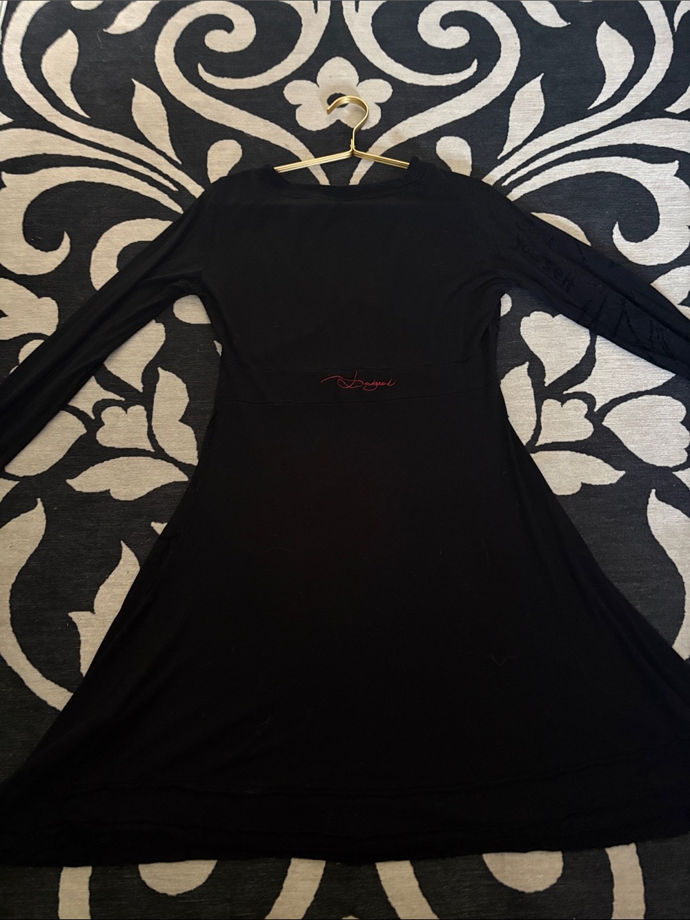 Desigual black dress with logo tag - Picture 3 of 3